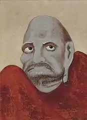 Daruma ou Bodhidharma, une peinture attribuée à Hasegawa Nobukata.