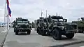 Véhicule blindé "patrouille" à la base de KamAZ-5350 à l'exposition "Armée-2021 (ru)"