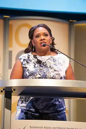 Chandra Wilson en 2015, l'interprète de Miranda Bailey
