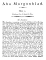 Åbo Morgonblad n°1 (1821)