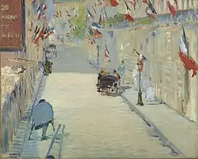 Édouard Manet, La Rue Mosnier aux drapeaux, 1878.