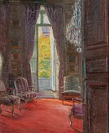 Intérieur de l'hôtel de Beaufremont, avant 1950 (Huile sur toile ; 75 × 64 cm), Liège, Collection Artistique de la Province de Liège