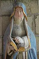 Sa statue dans l'église collégiale Notre-Dame-de-la-Tronchaye à Rochefort-en-Terre.