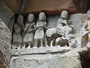 Détail du linteau : Entrée à Jérusalem.