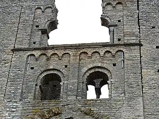 Clocher, face Ouest, détail