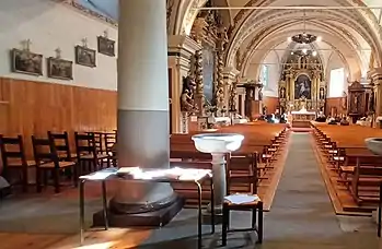 Aperçu de l'intérieur de l'église.