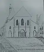 Façade romane de l’Église Saint-Maurice.