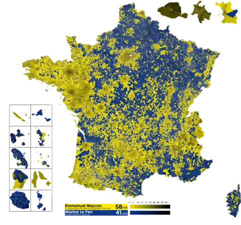 Résultats du second tour de l'élection présidentielle de 2022 par commune