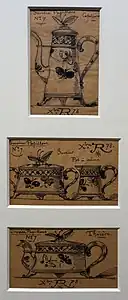 Projet pour le service Papillons, 1878, Paris musée d'Orsay.