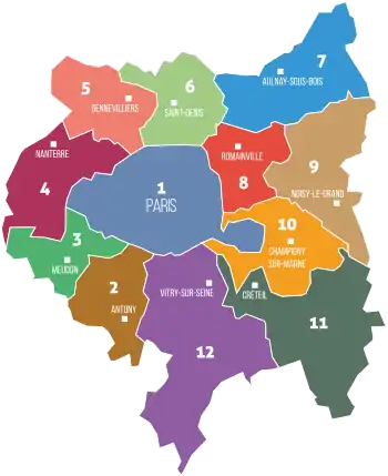 Les territoires du Grand Paris.