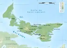 L'île Saint-Jean (île du Prince-Édouard) en 1758.