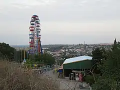 vue du site en fête,