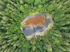 Ozirtze vue du dessus, réserve naturelle.