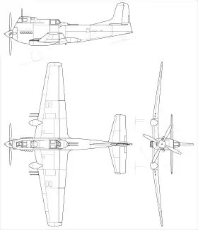 vue en plan de l’avion