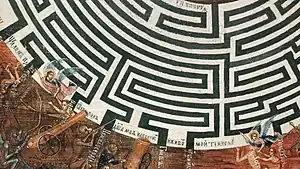 Partie inférieure gauche. Démons avec des armes.