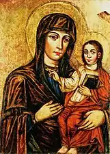 « Mère de Dieu et l'enfant », XVIIe - XVIIIe siècles.