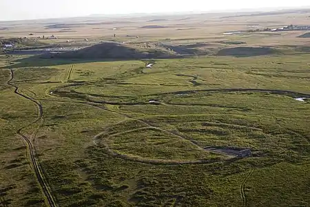 Vue du site d'Arkaim et du paysage environnant.