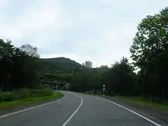 Route 05N-100 dans la forêt.