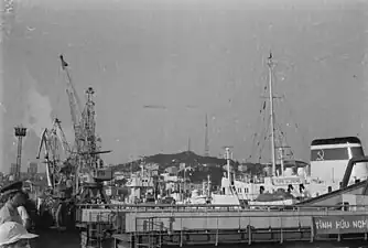 Une section du port en 1977.