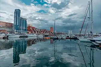 Développements modernes sur la baie de l'Amour.