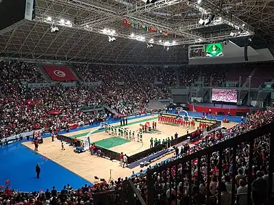 Salle omnisports de Radès, d'une capacité de 17 000 spectateurs.
