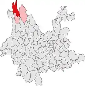 Localisation de Déqīn xiàn