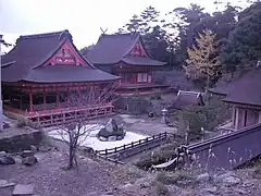 Sanctuaire de Hinomisaki par un jour nuageux