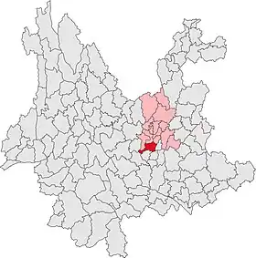 Localisation de Jìnníng Xiàn