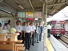 Cérémonie pour la sécurité ferroviaire.