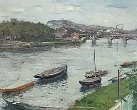 La Berge et le pont d'ArgenteuilGustave Caillebotte, 1882Collection privée, Vente 2015