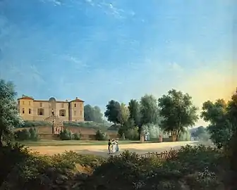 Vue sud du parc et du Château de Foucaud, 1840 - Jean-Louis Petit