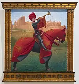 Le Héraut, huile sur toile.