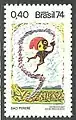 Un Saci Pererê sur un timbre de 1974.