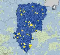Candidat arrivé en tête au 2d tour par commune. Emmanuel MacronMarine Le PenÉgalité