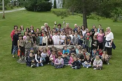 78 élèves de l’école Bon-Pasteur de Sainte-Monique participent à la réalisation du Tacon Site du Sacré.