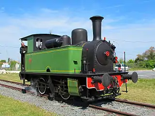 La 020T de 1924 (3907) du Train touristique de Guîtres à Marcenais (France).