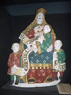 Moulage d'une statue de sainte Gwenn de la chapelle Saint-Vennec à Briec