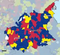 Candidat arrivé en tête au 1er tour par commune. Emmanuel MacronMarine Le PenJean-Luc MélenchonDeux à égalité