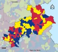 Candidat arrivé en tête au 1er tour par commune. Emmanuel MacronMarine Le PenJean-Luc MélenchonDeux à égalité