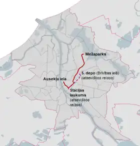 Parcours de la ligne 11.
