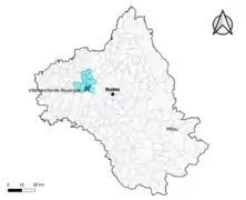 Belcastel dans l'intercommunalité en 2020.