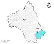 Lapanouse-de-Cernon dans l'intercommunalité en 2020.