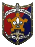 Insigne de la 12e compagnie du 43e régiment d'infanterie (vers 1990)