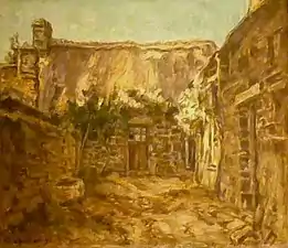 Germain David-Nillet : La maison de Marion du Faouët (vers 1913, huile sur toile, musée du Faouët).