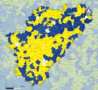 Candidat arrivé en tête au 2d tour par commune. Emmanuel MacronMarine Le PenÉgalité