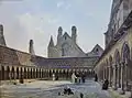 Emmanuel Lansyer : Le cloître du Mont-Saint-Michel (1878, musée des Beaux-Arts de Quimper).