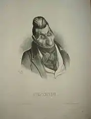 dessin caricatural d'une célébrité du Juste Milieu.