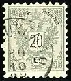 20 kr oblitéré le 30-10-1883