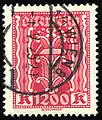 Timbre de 1200 couronnes, oblitéré le 4 mai 1925