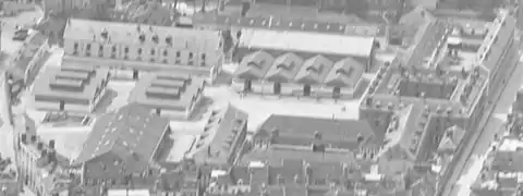 Vue depuis le nord, en avril 1935.